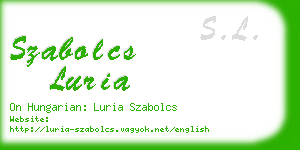 szabolcs luria business card